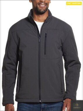 Men's Softshell Jacket Wind Resistant Lightweight Outdoor Coat With Stretch